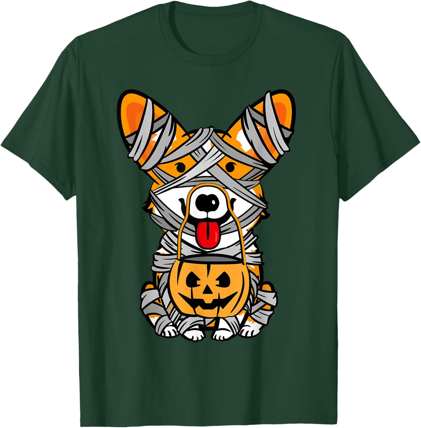 Cute Halloween Costume Welsh Corgi Mummy Dog Lover Design Women Kids T-Shirt - T-Shirt | Forest