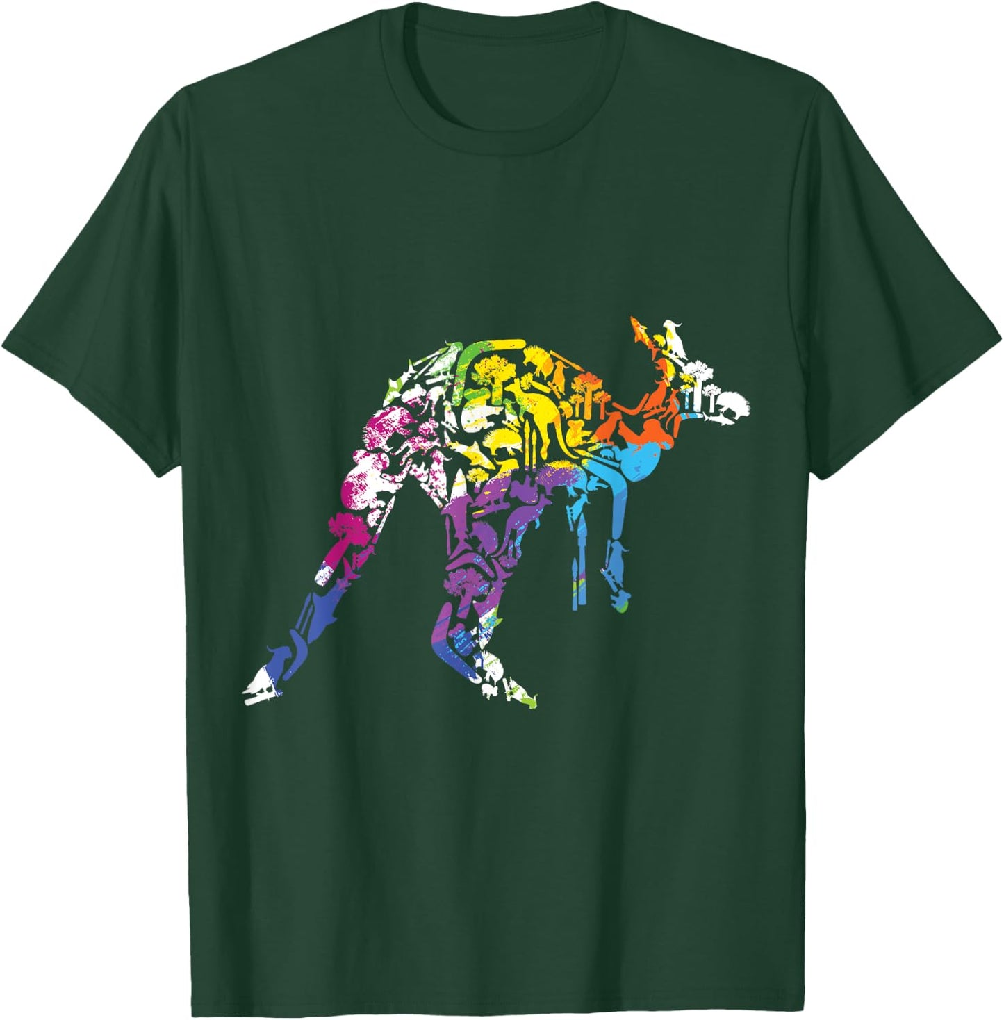 Nature Lovers Australia Wild Animals Kangaroo T-Shirt - T-Shirt | Forest