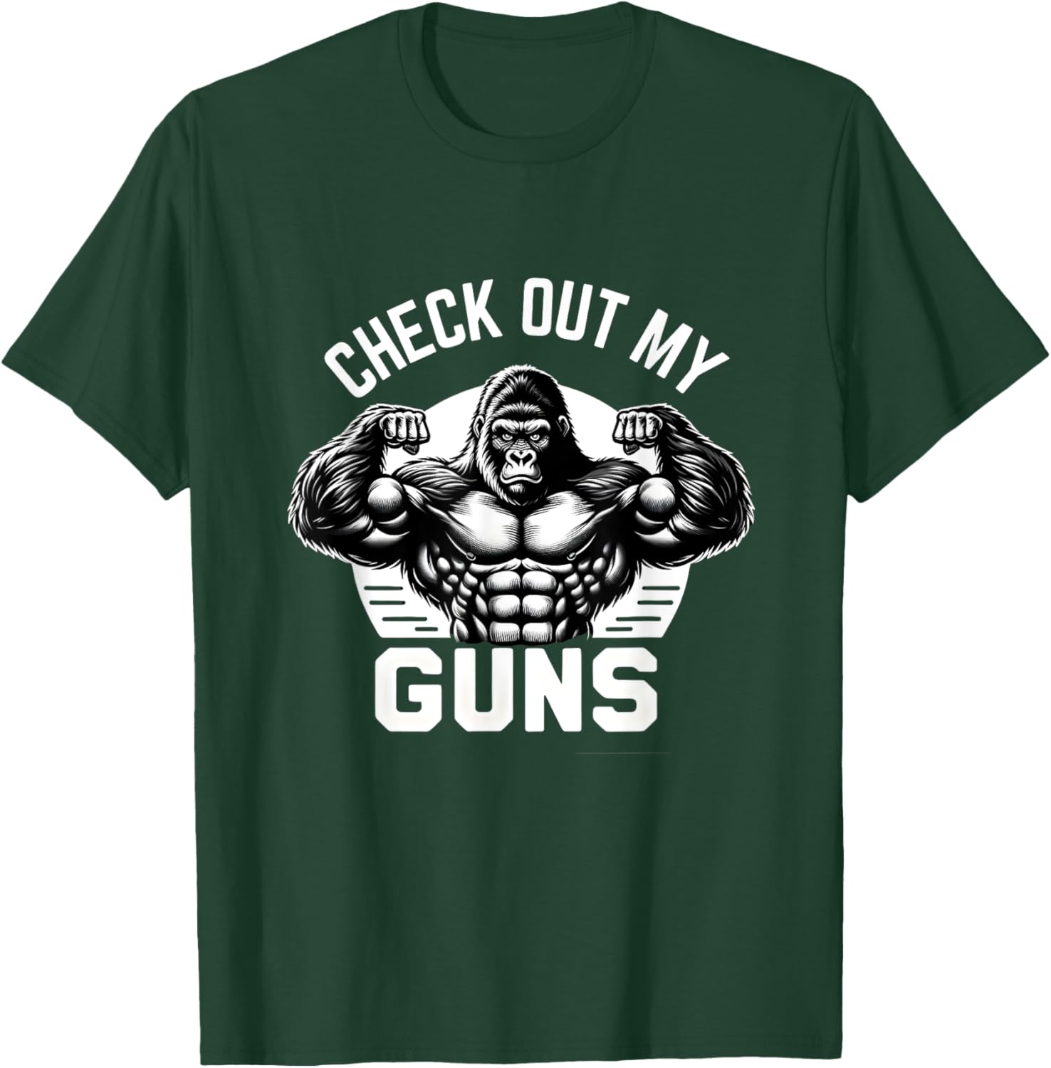 Check out my guns, Funny Gym Workout Bodybuilding Lifting T-Shirt - T-Shirt | Forest