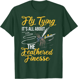 Brook Trout Fishing Fisherman Fish Fly Fishing Dry Fly Tying T-Shirt - T-Shirt | Forest