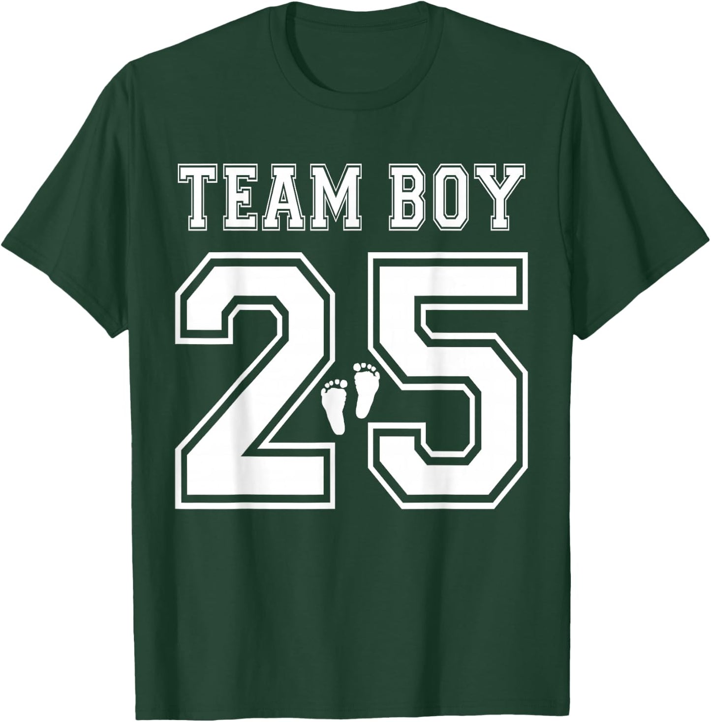 2025 Team Boy Gender Reveal Boy Baby Shower Adoption T-Shirt - T-Shirt | Forest