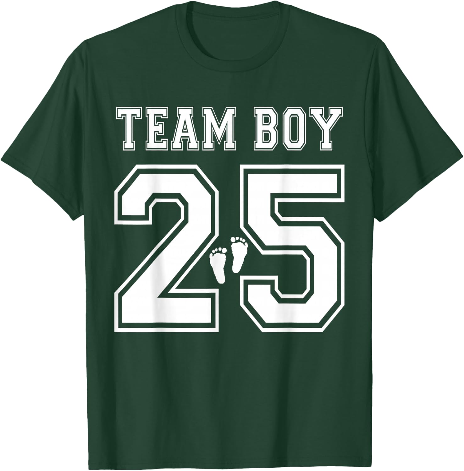 2025 Team Boy Gender Reveal Boy Baby Shower Adoption T-Shirt - T-Shirt | Forest