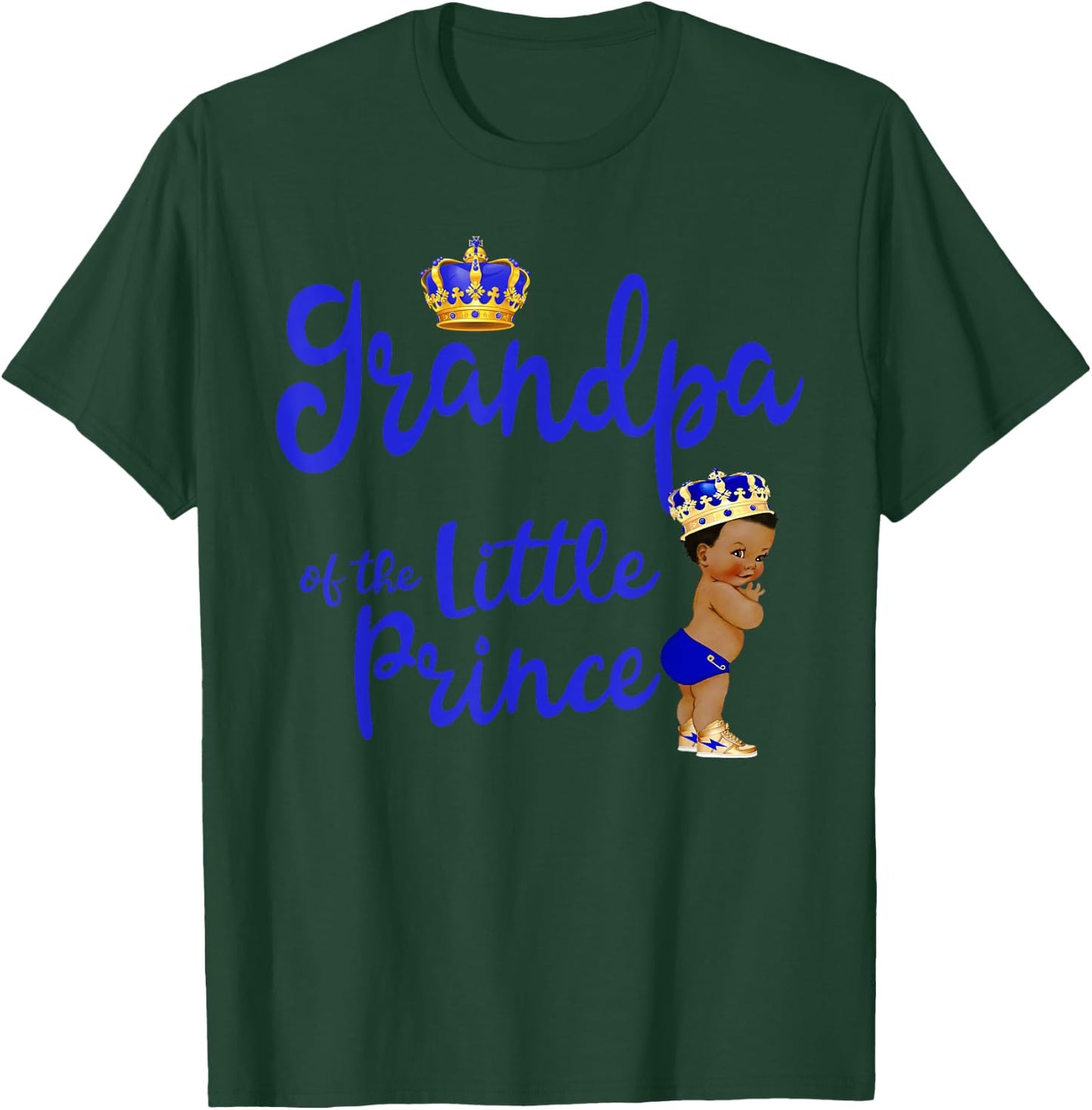 Grandpa Of The Birthday Prince Boy Bday Party Idea T-Shirt - T-Shirt | Forest