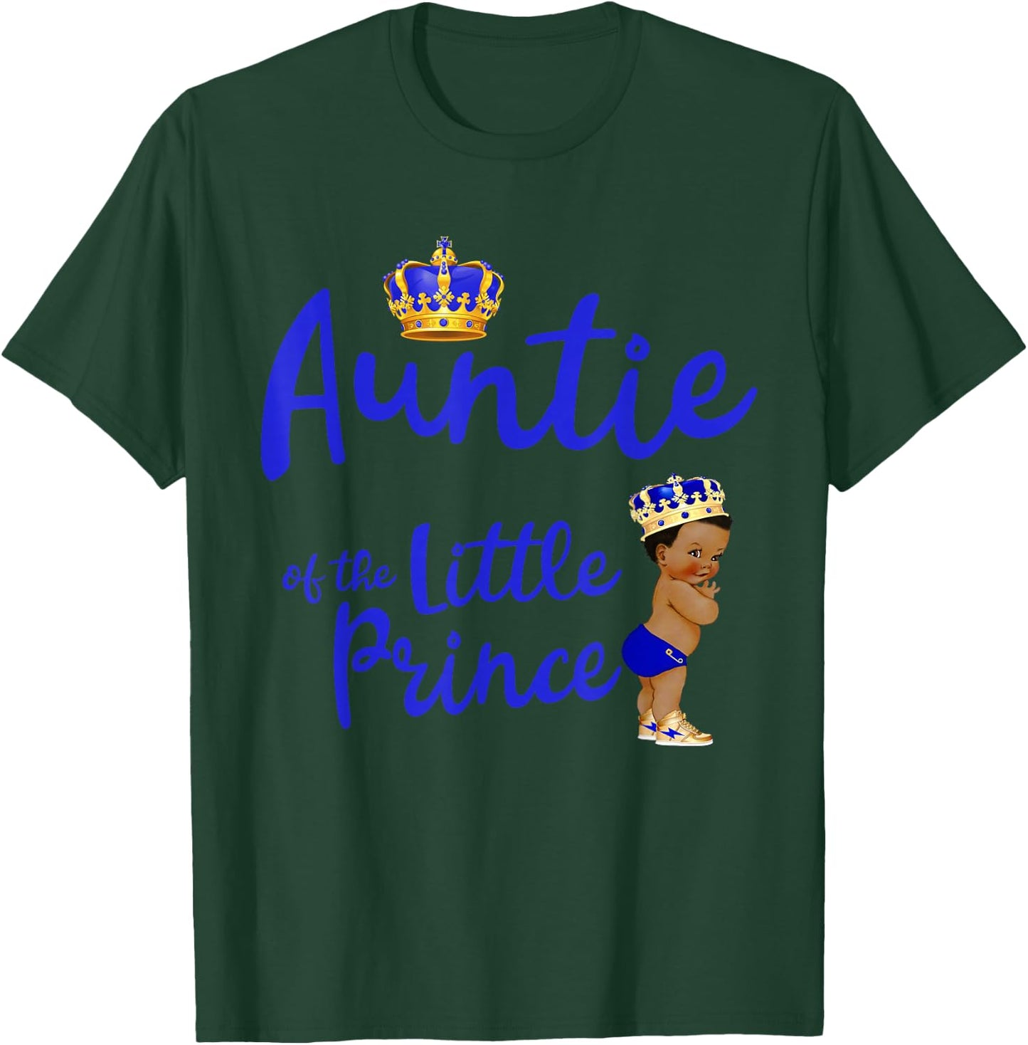 Auntie Of The Birthday Prince Boy Bday Party Idea T-Shirt - T-Shirt | Forest