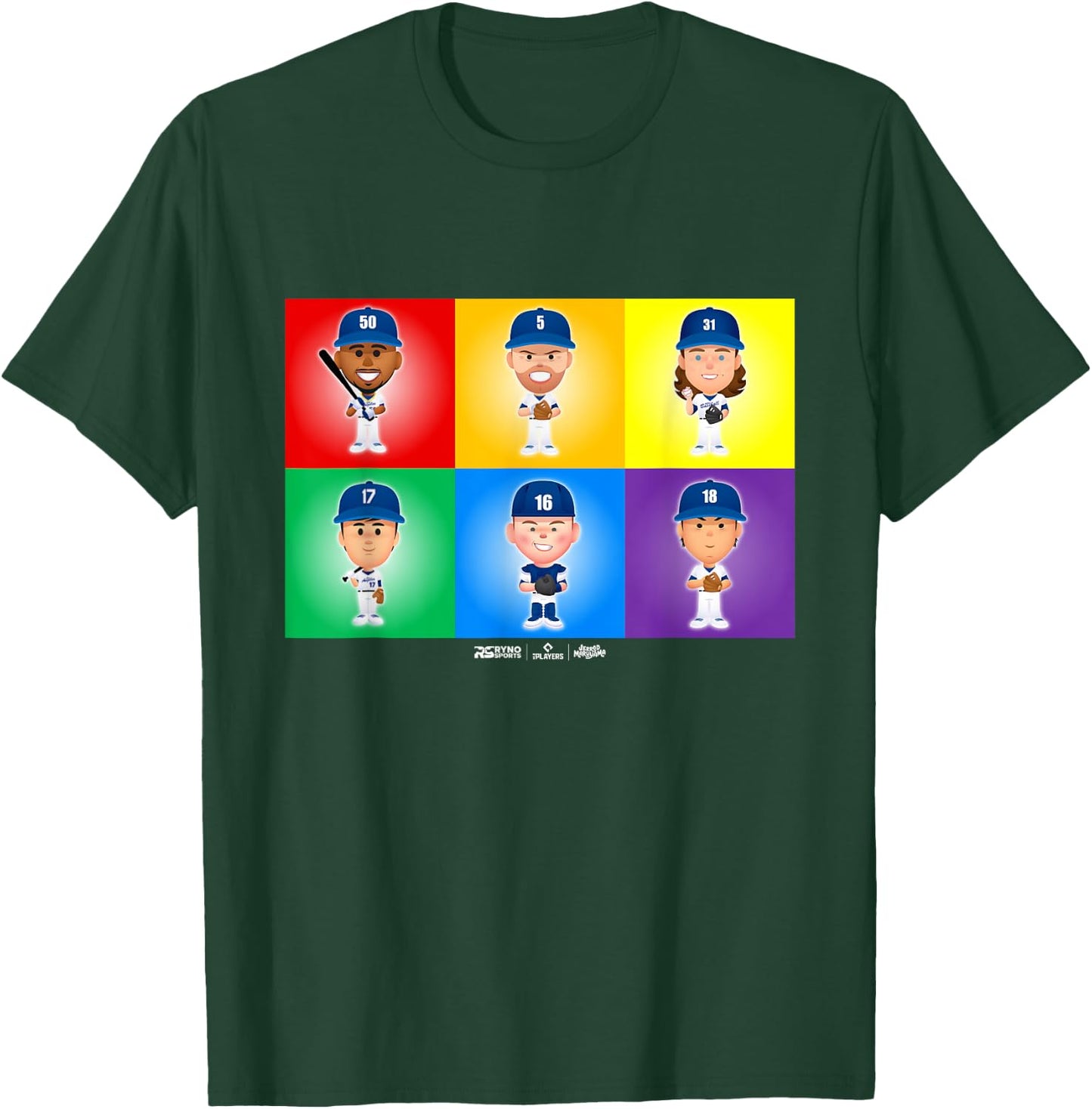 Los Angeles Baseball Rainbow Pride MLBPA T-Shirt - T-Shirt | Forest