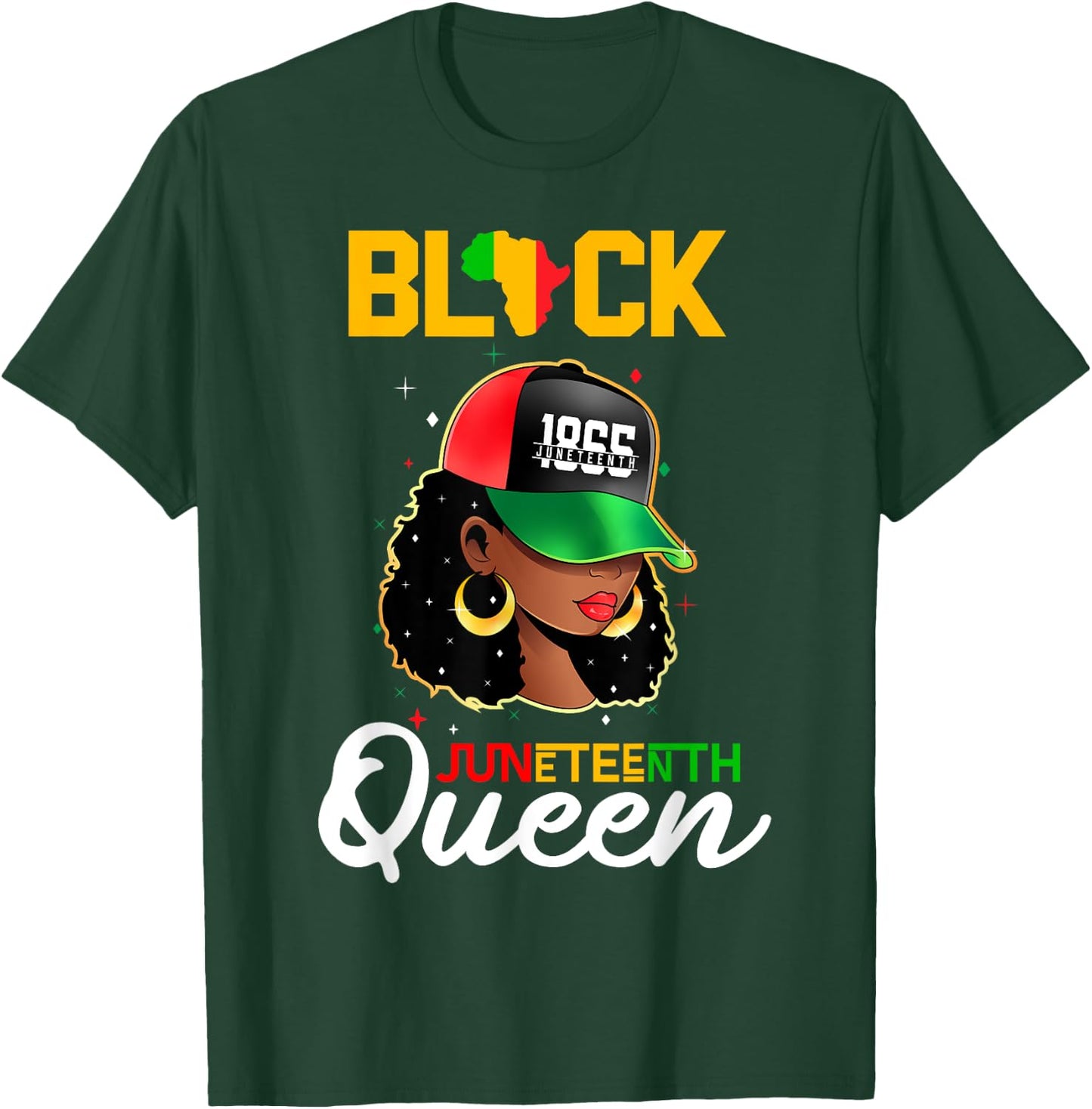 1865 Juneteenth Black Queen T-Shirt - T-Shirt | Forest