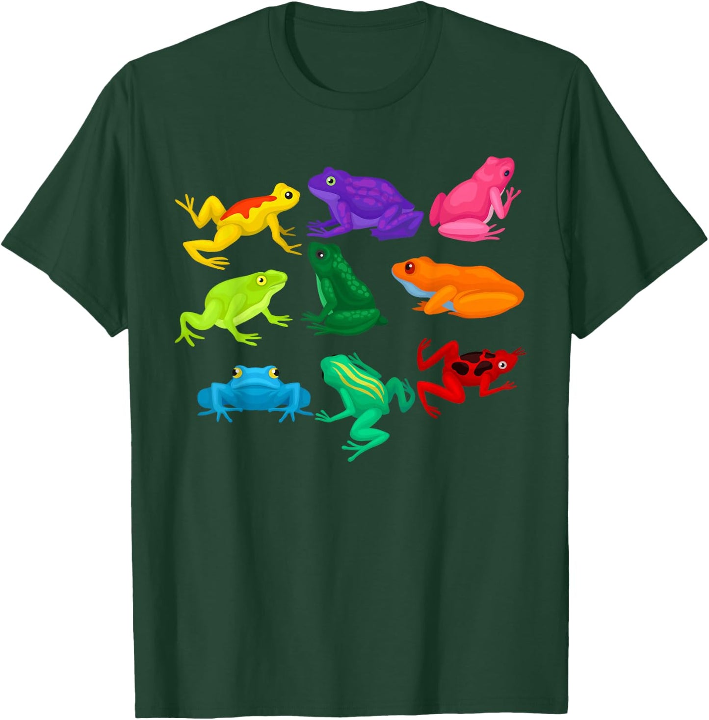 Poison Dart Frogs Amphibians Exotic Animal Colored Frogs T-Shirt - T-Shirt | Forest