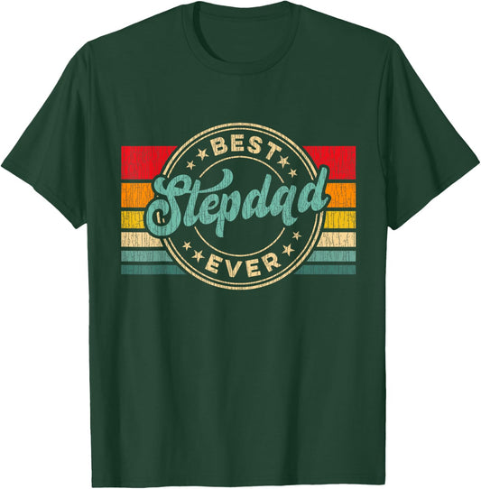 Best Stepdad Ever Vintage Retro Father's Day Gift T-Shirt - T-Shirt | Forest