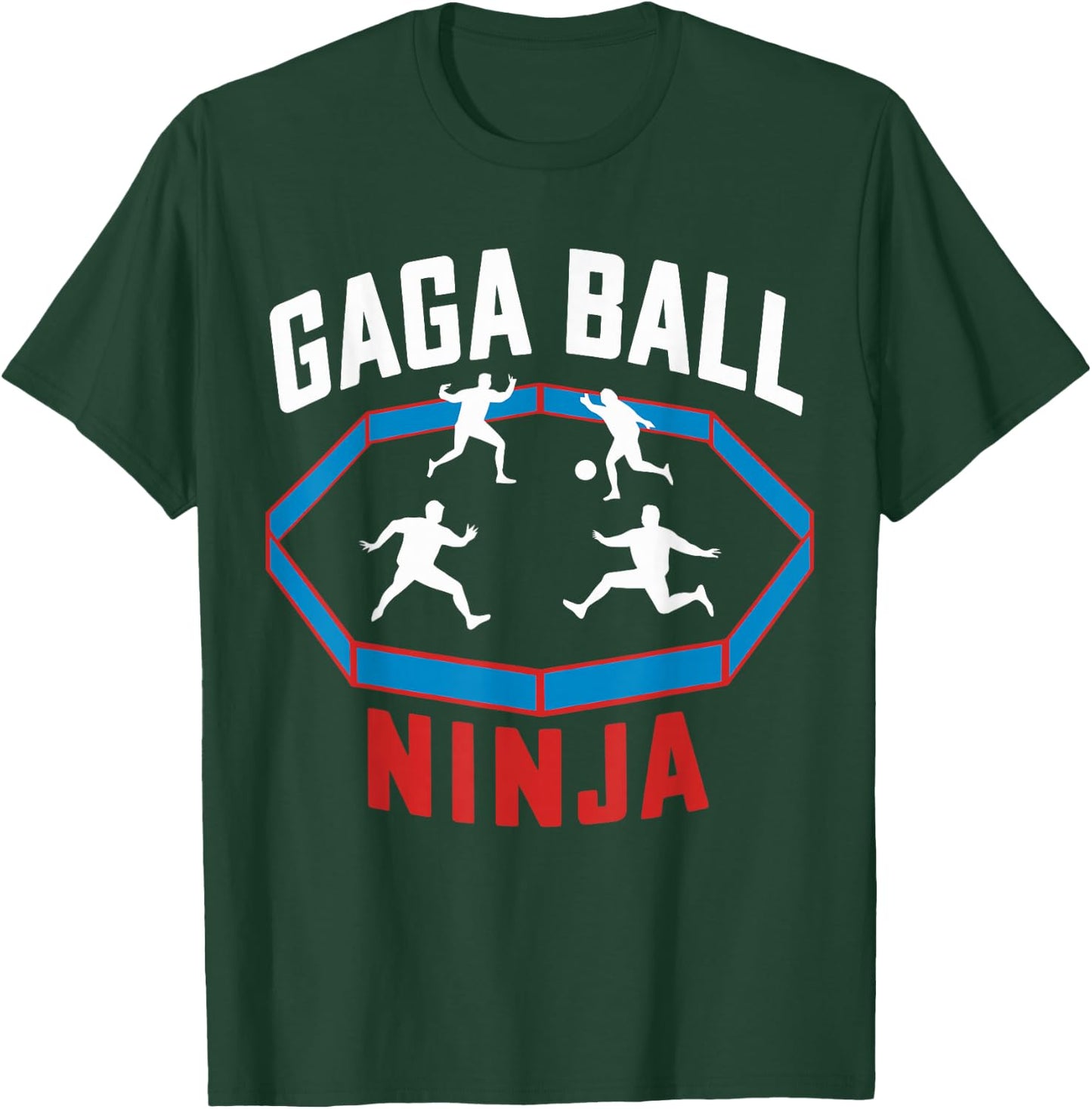 Gaga Ball Ninja Kids Team Sport Dodgeball Ball Game T-Shirt - T-Shirt | Forest