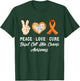Peace Love cure basal cell skin cancer awareness men women T-Shirt - T-Shirt | Forest