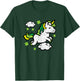 St Patricks Day Unicorn Shamrocks Saint Pattys Girls Kids T-Shirt - T-Shirt | Forest