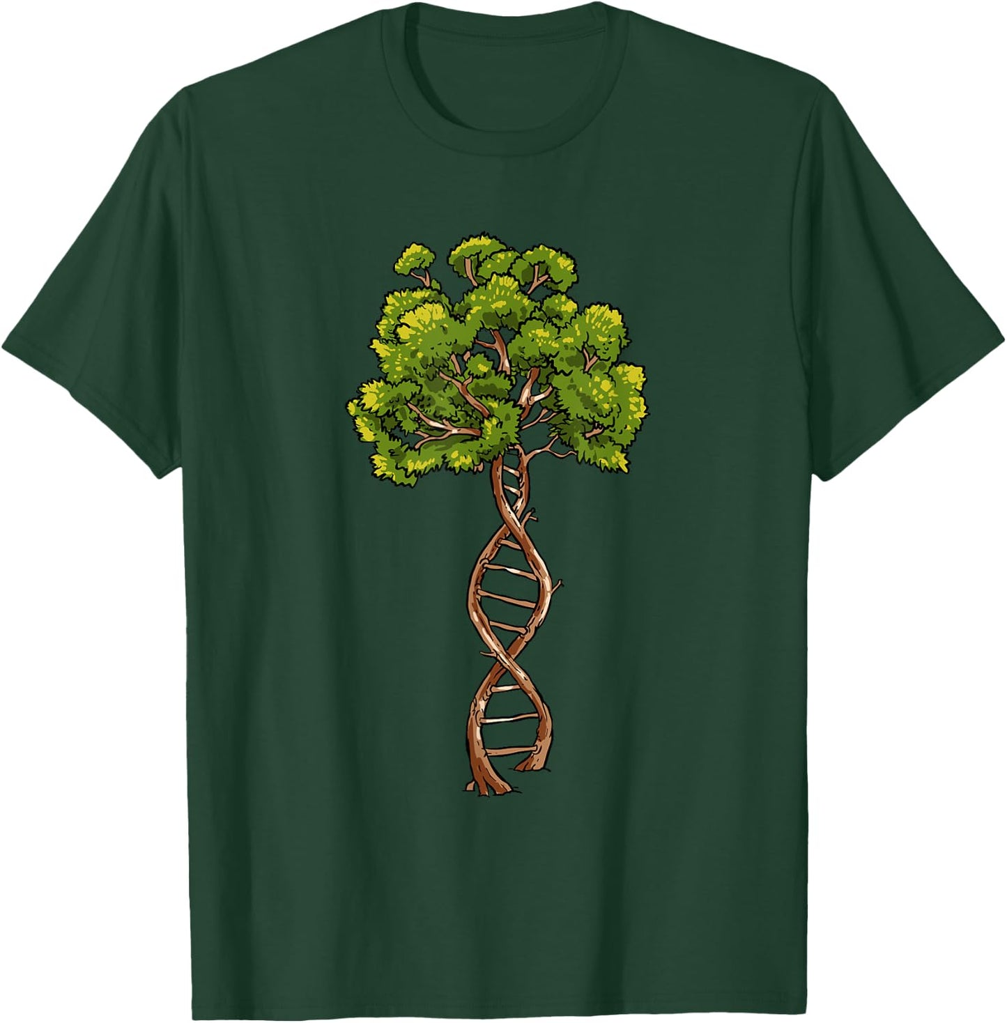 Science DNA Tree of Life Biology Genetics Environment Lovers T-Shirt - T-Shirt | Forest