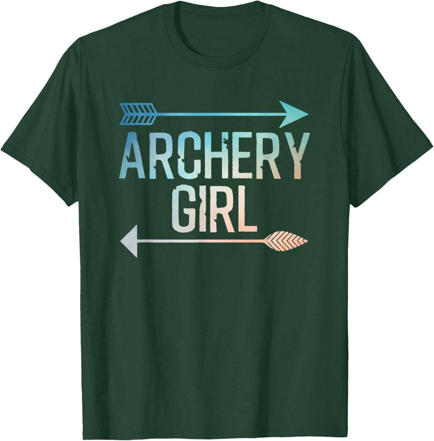 Cool Archery Art for Girls Women Crossbow Bow Hunting Archer T-Shirt - T-Shirt | Forest