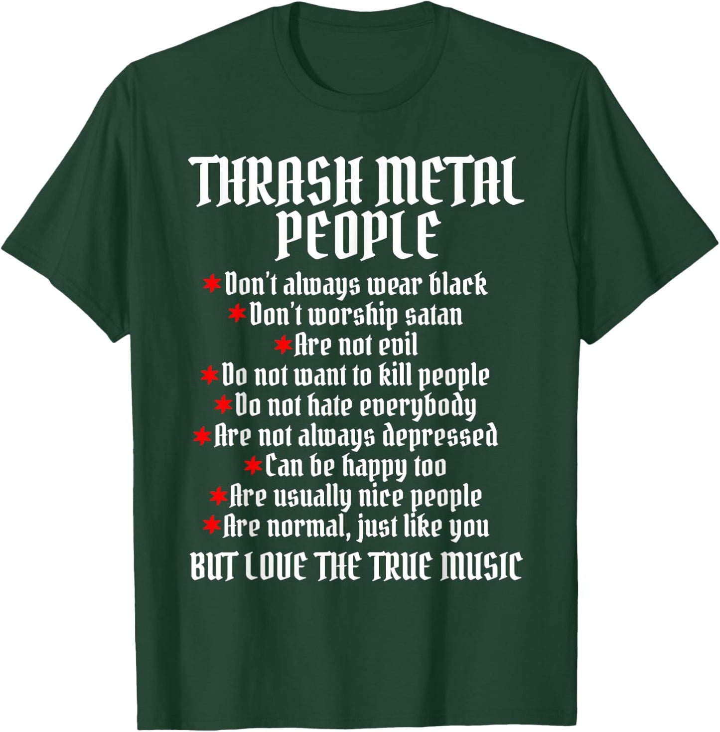 Thrash Metal Concert Band Music Genre Thrash Metal T-Shirt - T-Shirt | Forest