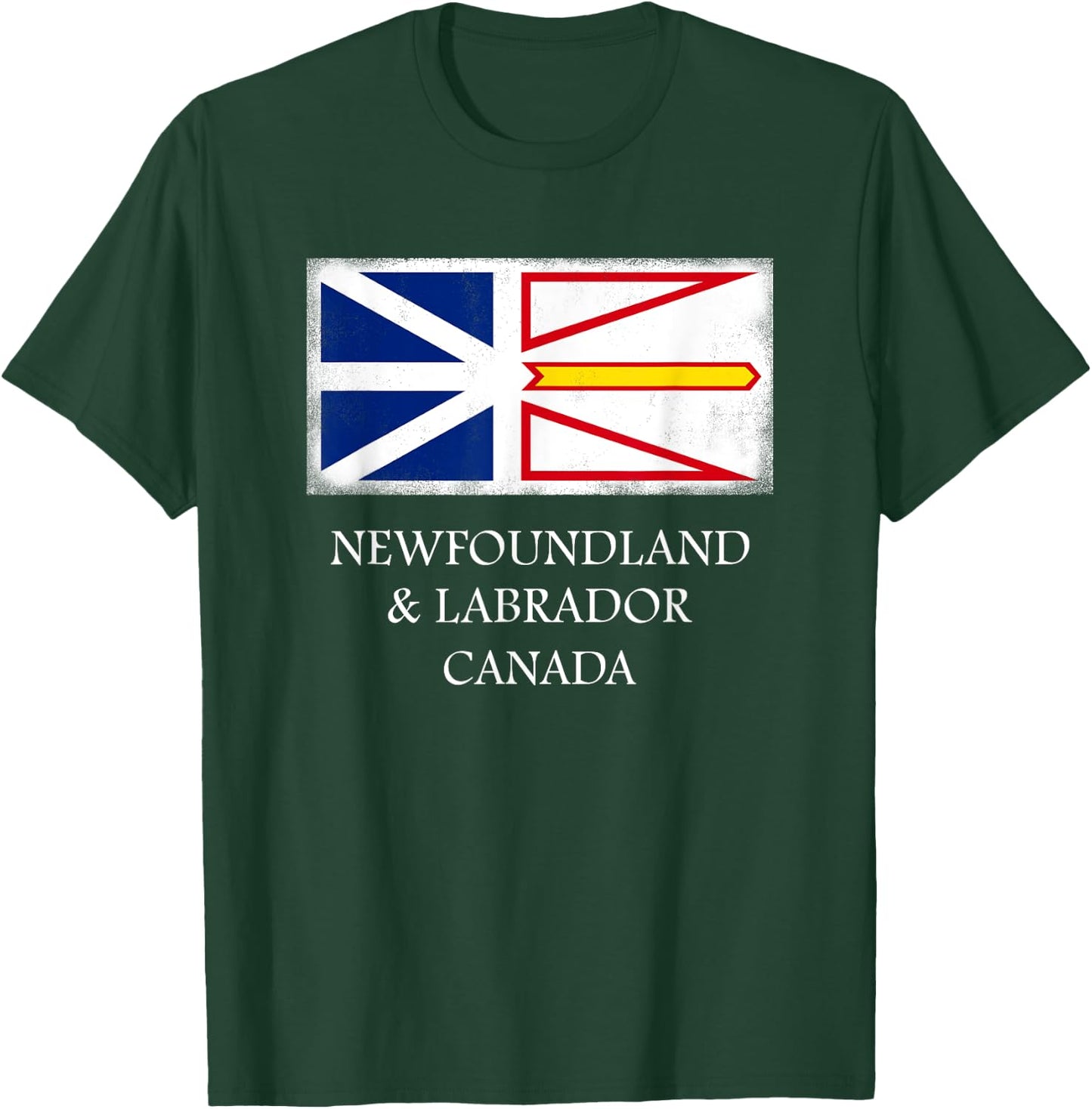 Newfoundland Labrador Canada Vintage Provincial Flag T-Shirt - T-Shirt | Forest