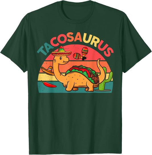 Cute Taco Shirt Kids Toddler Tacosaurus Dinosaur T-rex Taco T-Shirt - T-Shirt | Forest