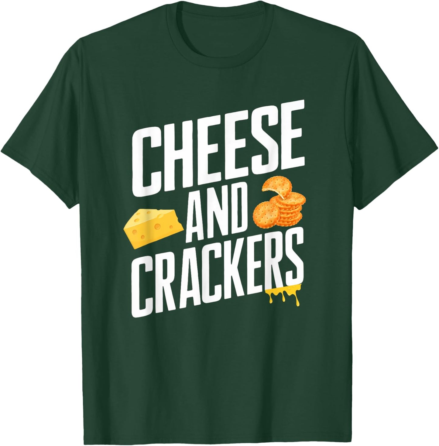 Vintage Crackers and Cheese Halloween Couple Design T-Shirt - T-Shirt | Forest