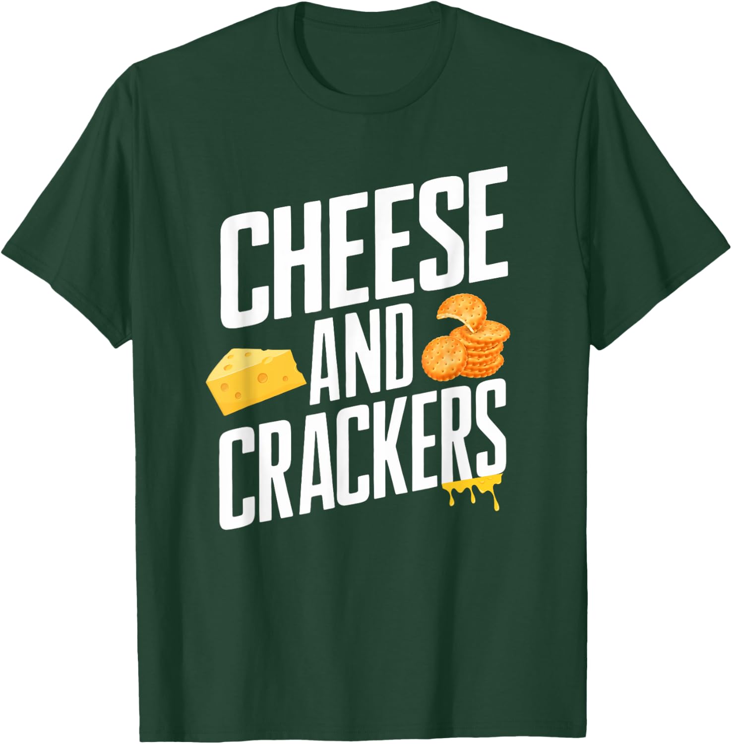 Vintage Crackers and Cheese Halloween Couple Design T-Shirt - T-Shirt | Forest
