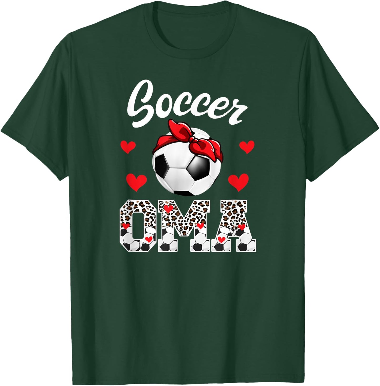 Soccer Oma Leopard Grandma Oma Of A Soccer Player Oma T-Shirt - T-Shirt | Forest