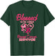 Blessed Breast Cancer Survivor Awareness Christian Women T-Shirt - T-Shirt | Forest