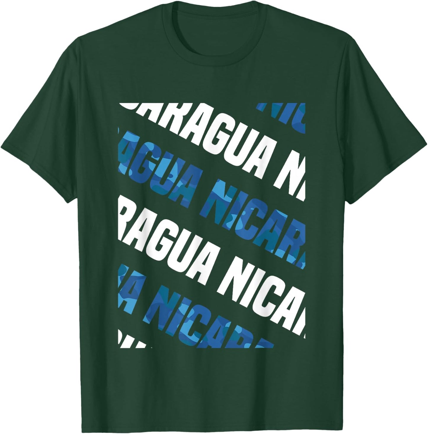 Nicaragua Camo Pattern Blue Camouflage T-Shirt - T-Shirt | Forest