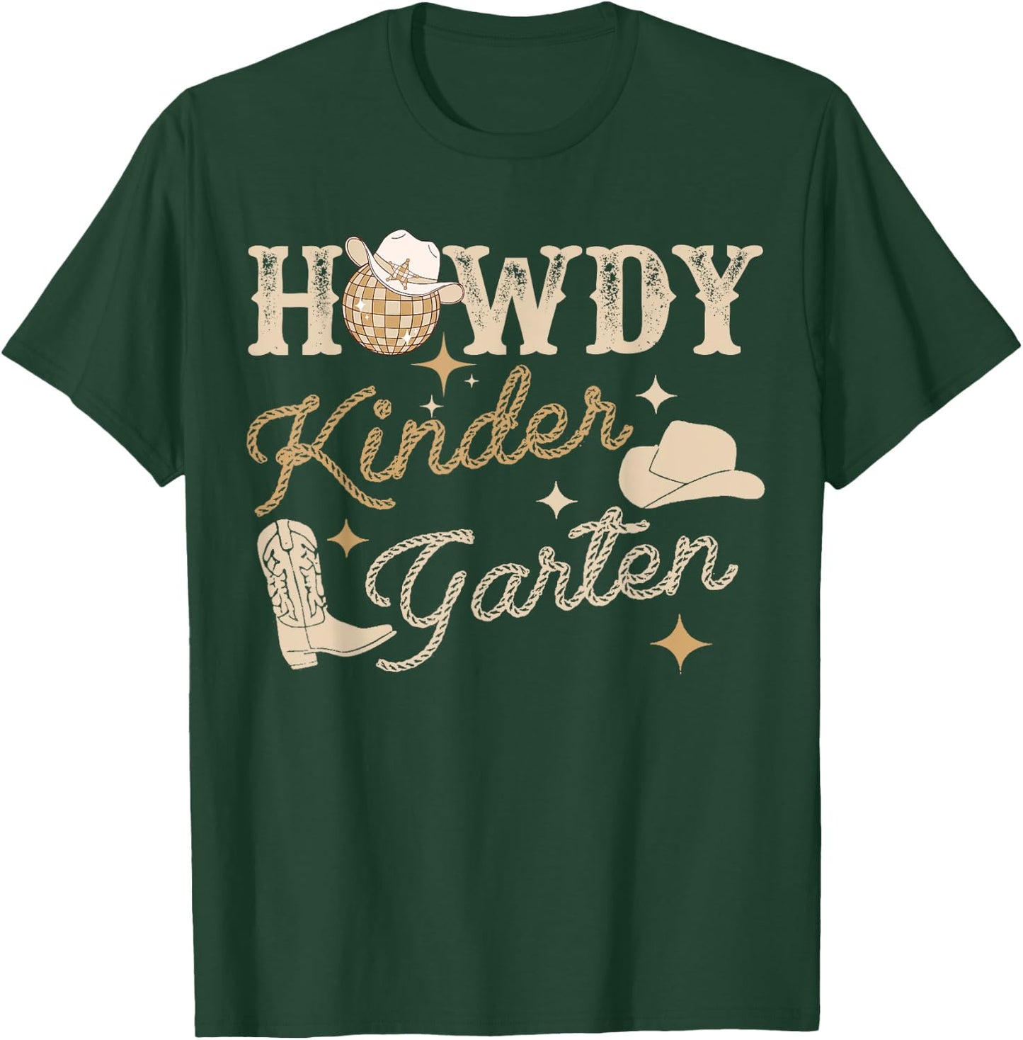 Howdy Kindergarten Teacher Rodeo Country Western Cowgirl , Small, Grey T-Shirt - T-Shirt | Forest