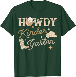 Howdy Kindergarten Teacher Rodeo Country Western Cowgirl , Small, Grey T-Shirt - T-Shirt | Forest