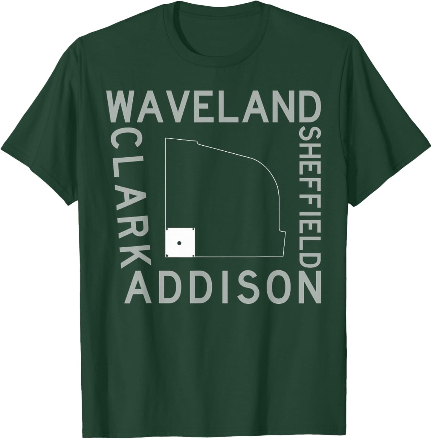 Baseball stadium Streets Of Wrigley Field Sheffield Addison T-Shirt - T-Shirt | Forest