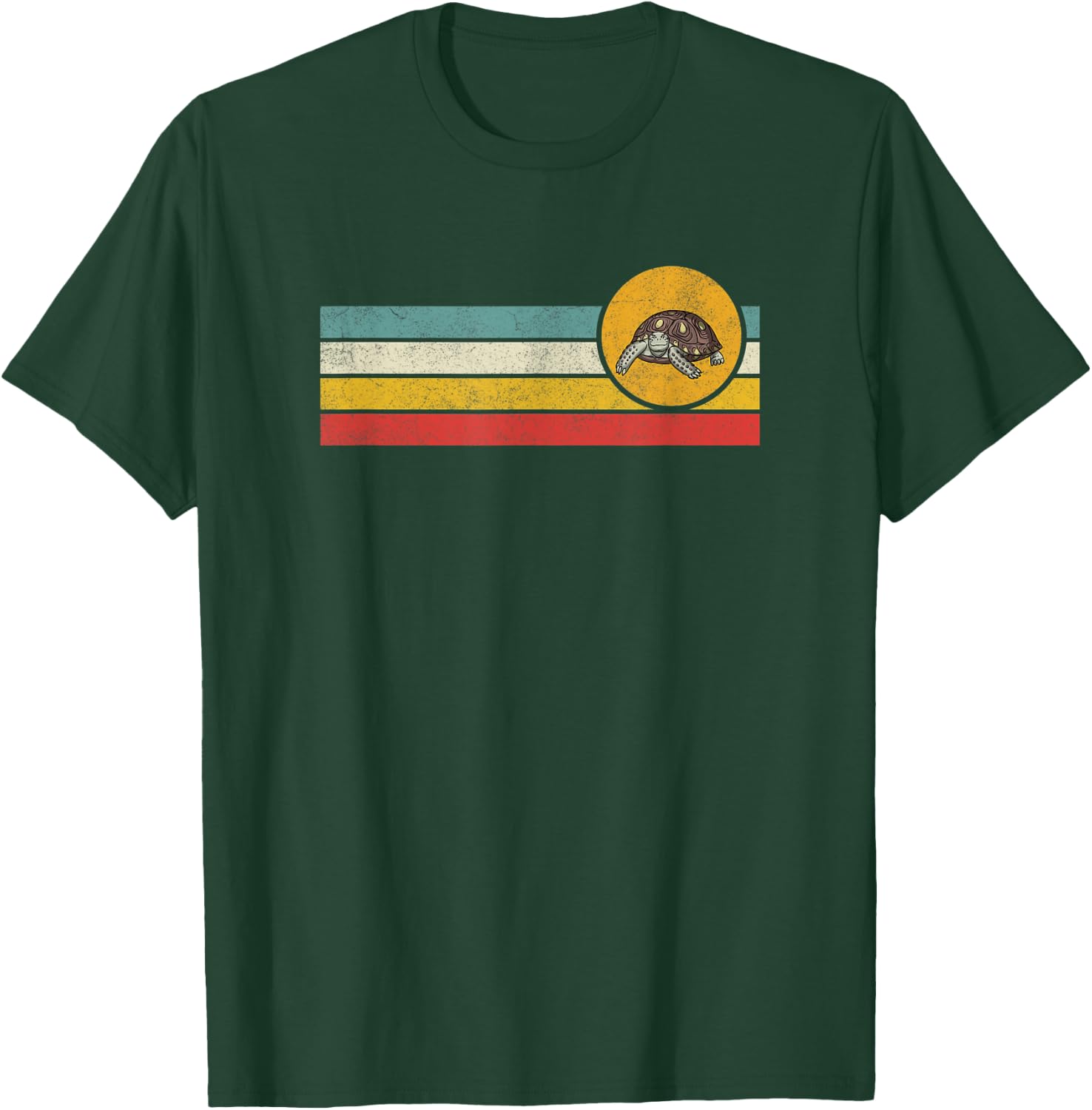 Tortoise Distressed Vintage Retro Style Sunset T-Shirt - T-Shirt | Forest