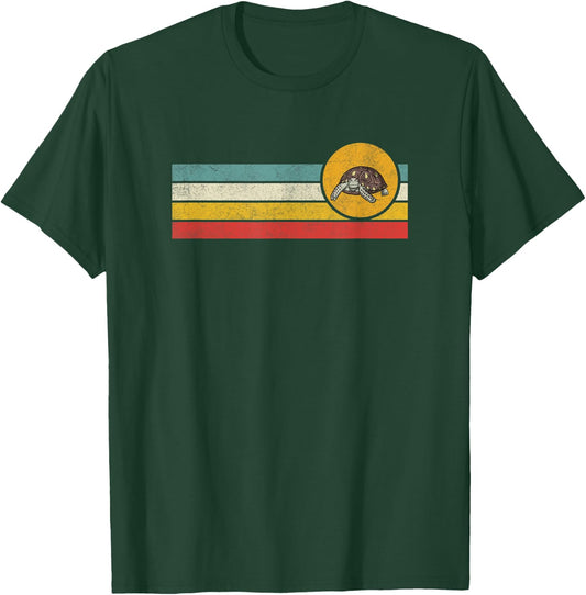 Tortoise Distressed Vintage Retro Style Sunset T-Shirt - T-Shirt | Forest