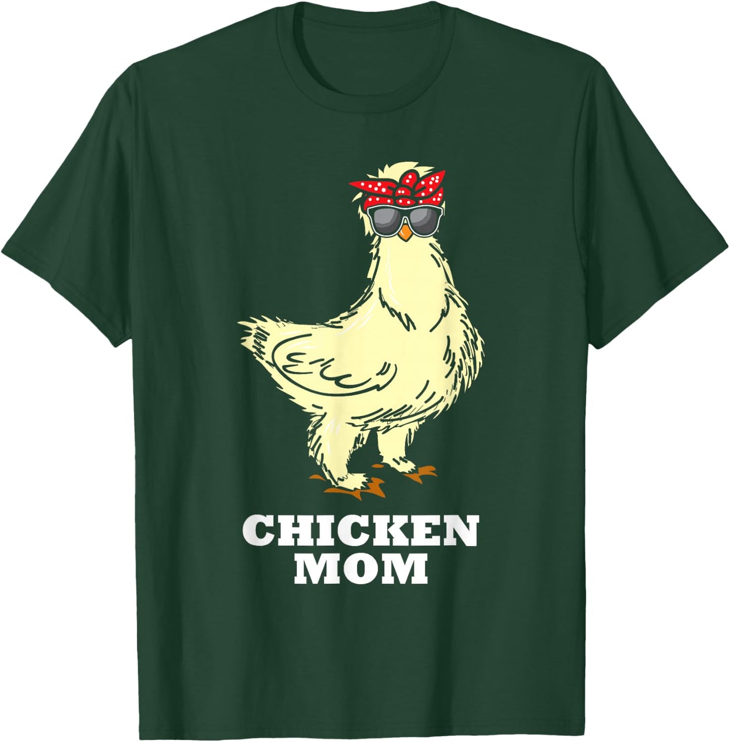 Silkie Chicken Mom Gift Cute Sunglasses Animal T-Shirt - T-Shirt | Forest