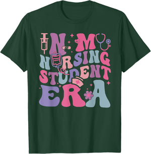 In My Nursing Student Era Nurse Back To School First Day T-Shirt - T-Shirt | Forest