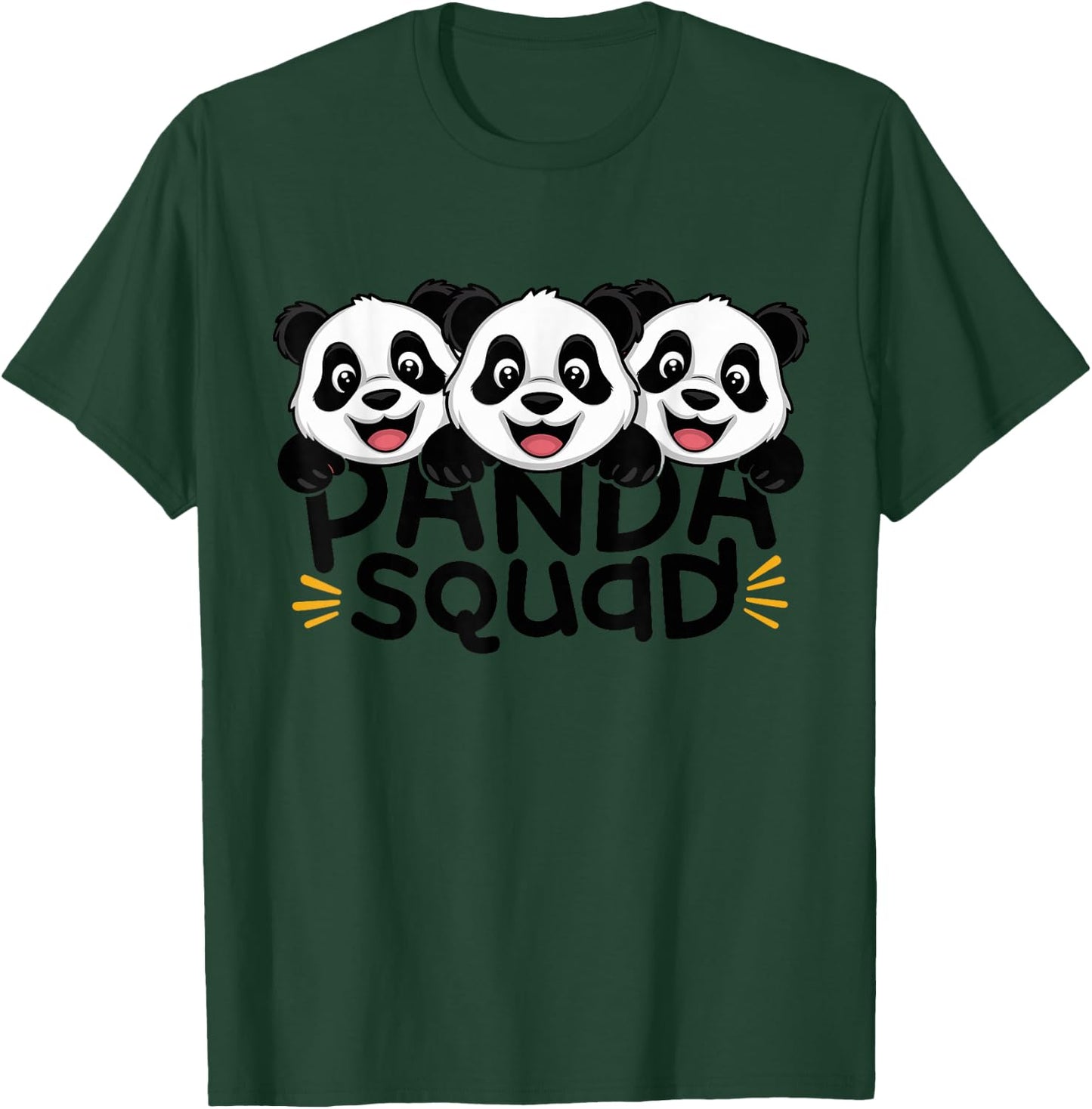 Panda Squad Design for Panda Lover Stuff | Kids Panda T-Shirt - T-Shirt | Forest