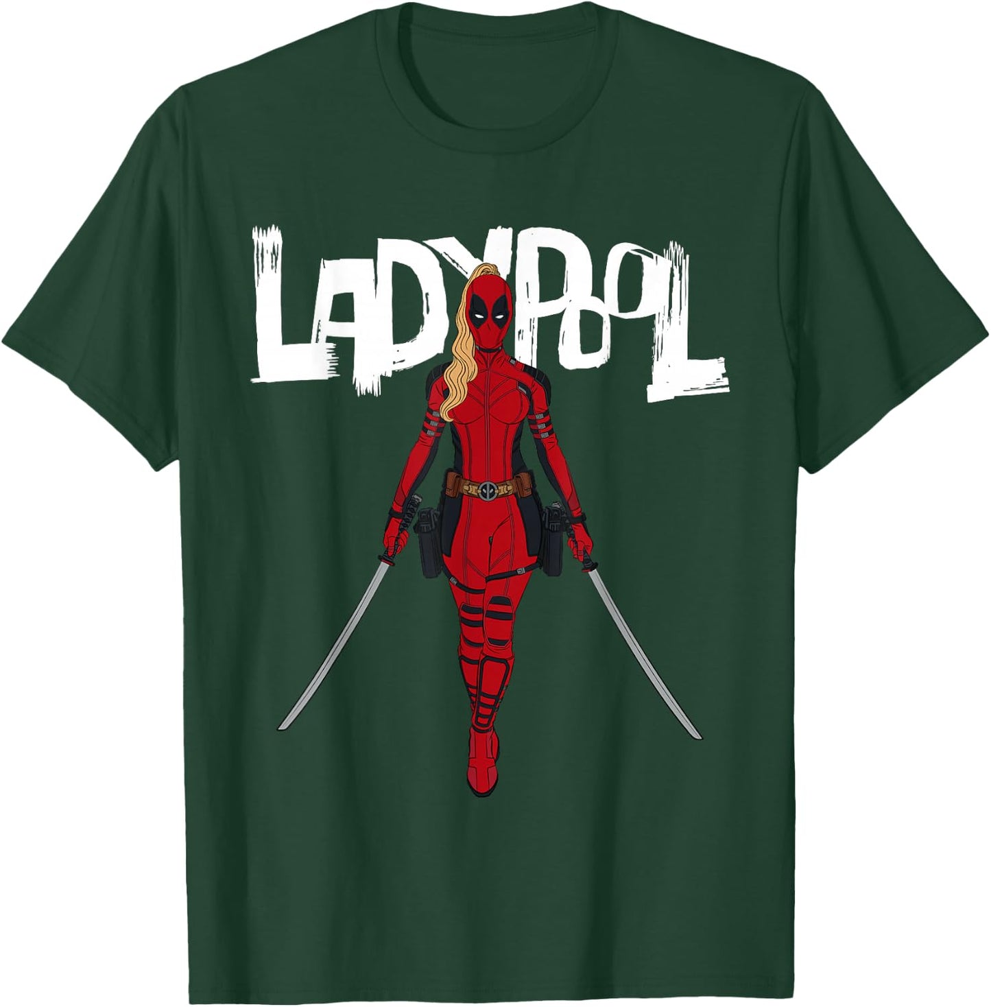 Marvel Studios Deadpool & Wolverine Ladypool with Swords T-Shirt - T-Shirt | Forest