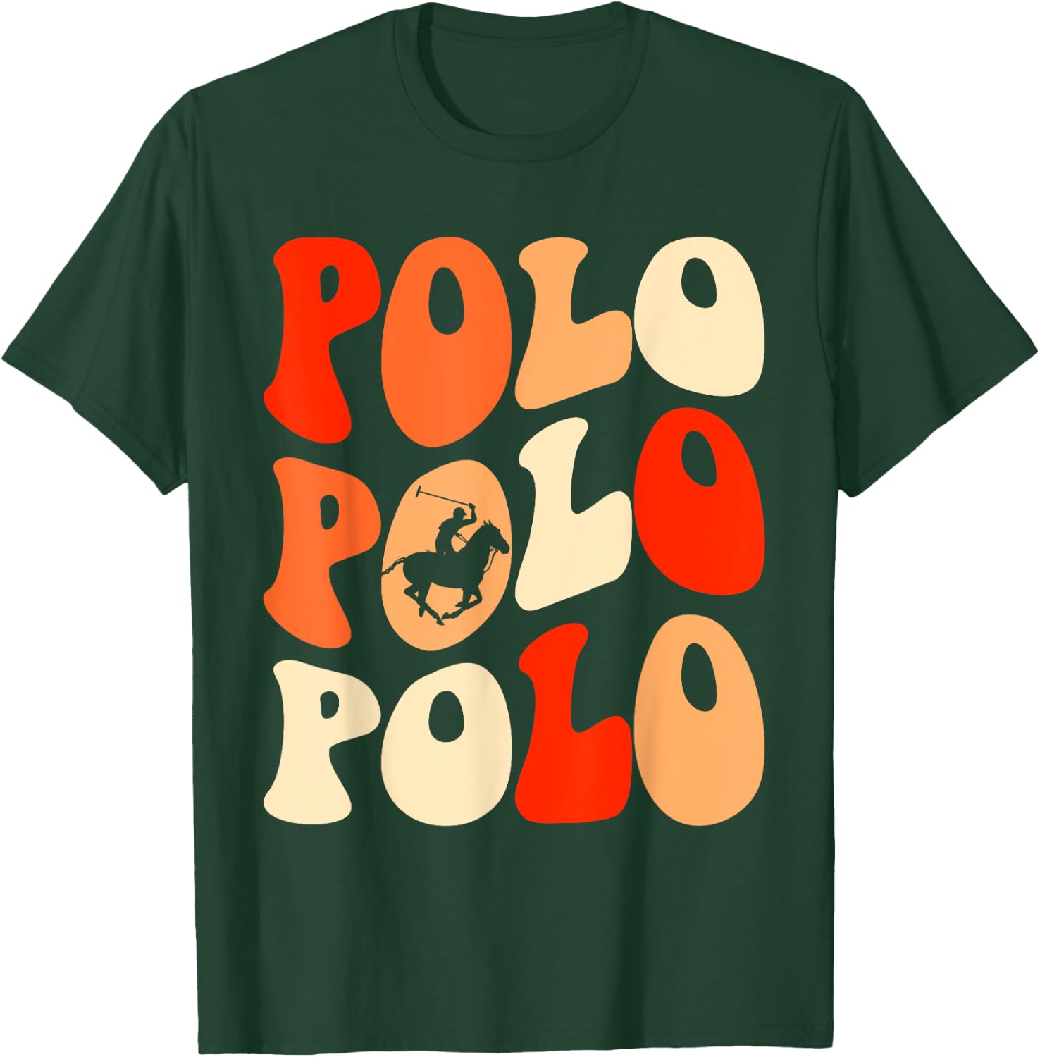 Polo Players Horseback Riding Horse Equestrian Sports T-Shirt - T-Shirt | Forest