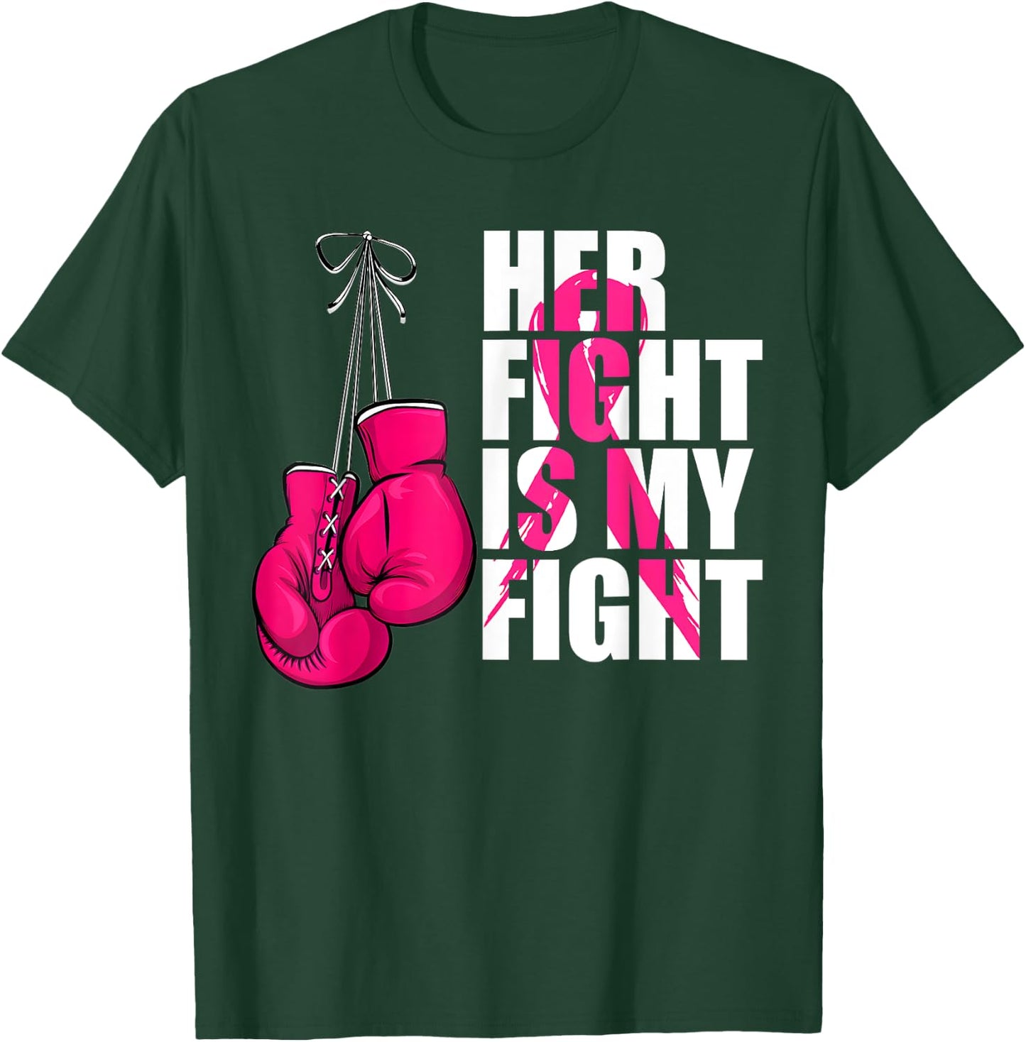 Breast Cancer Awareness Husband Support Squad T-Shirt - T-Shirt | Forest