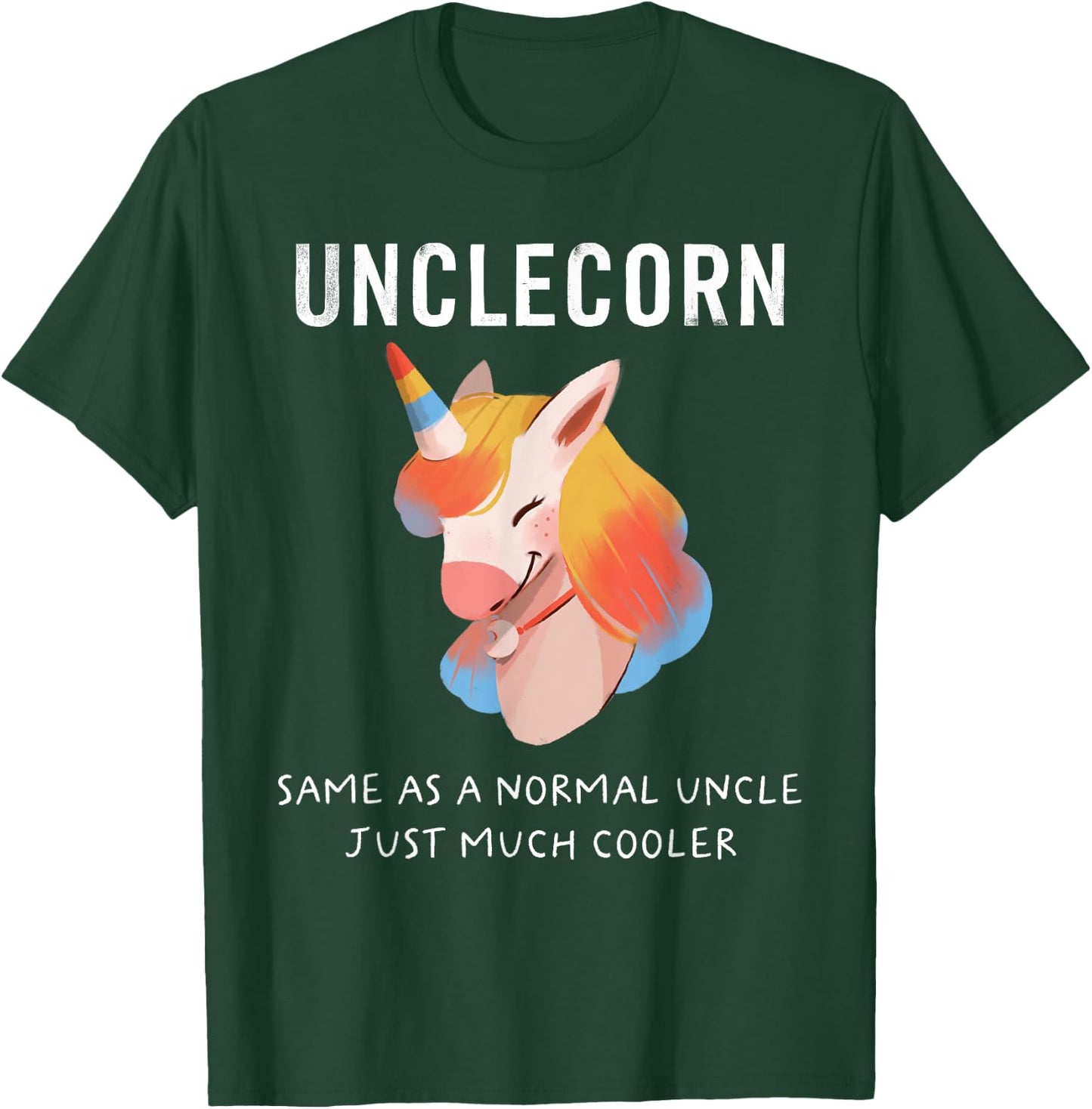 Unclecorn Unicorn Uncle Funny Niece T-Shirt - T-Shirt | Forest