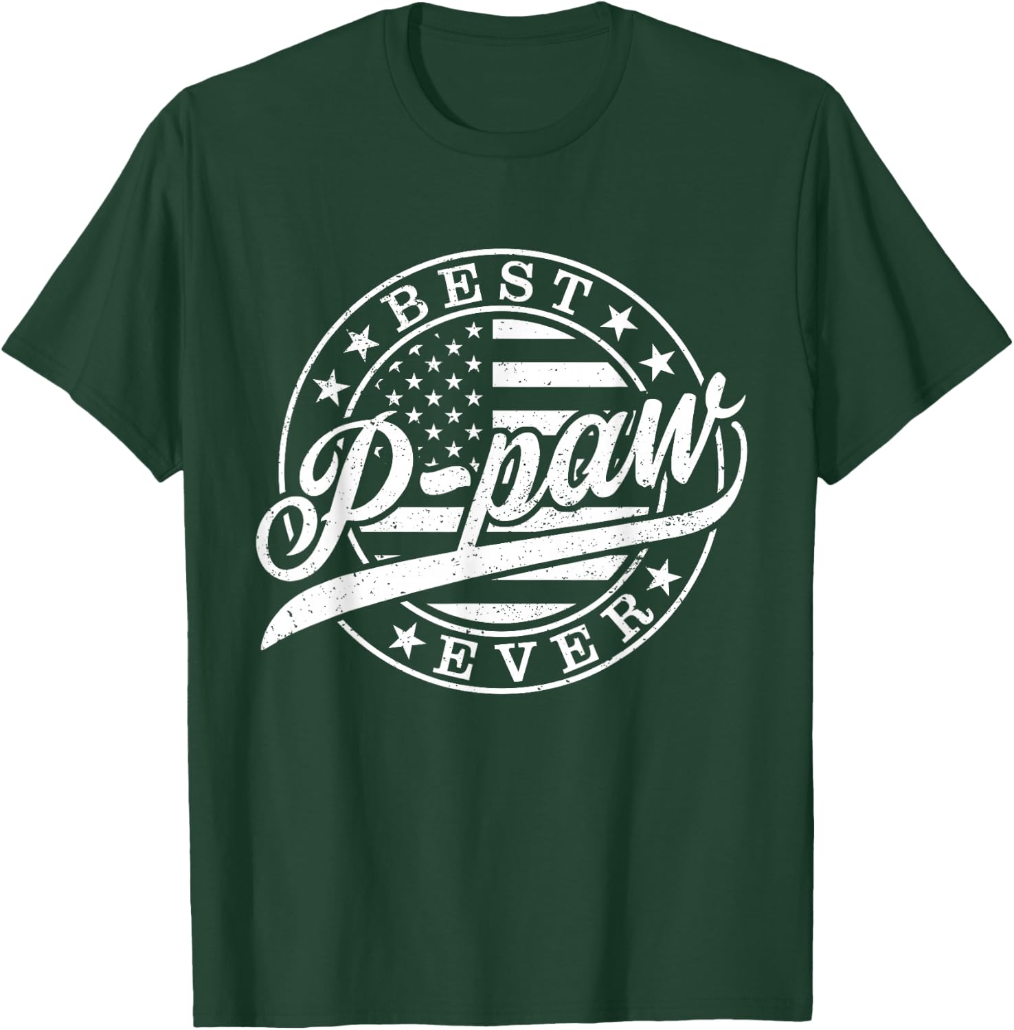 Best P-paw Ever American US Flag Funny Father's Day T-Shirt - T-Shirt | Forest