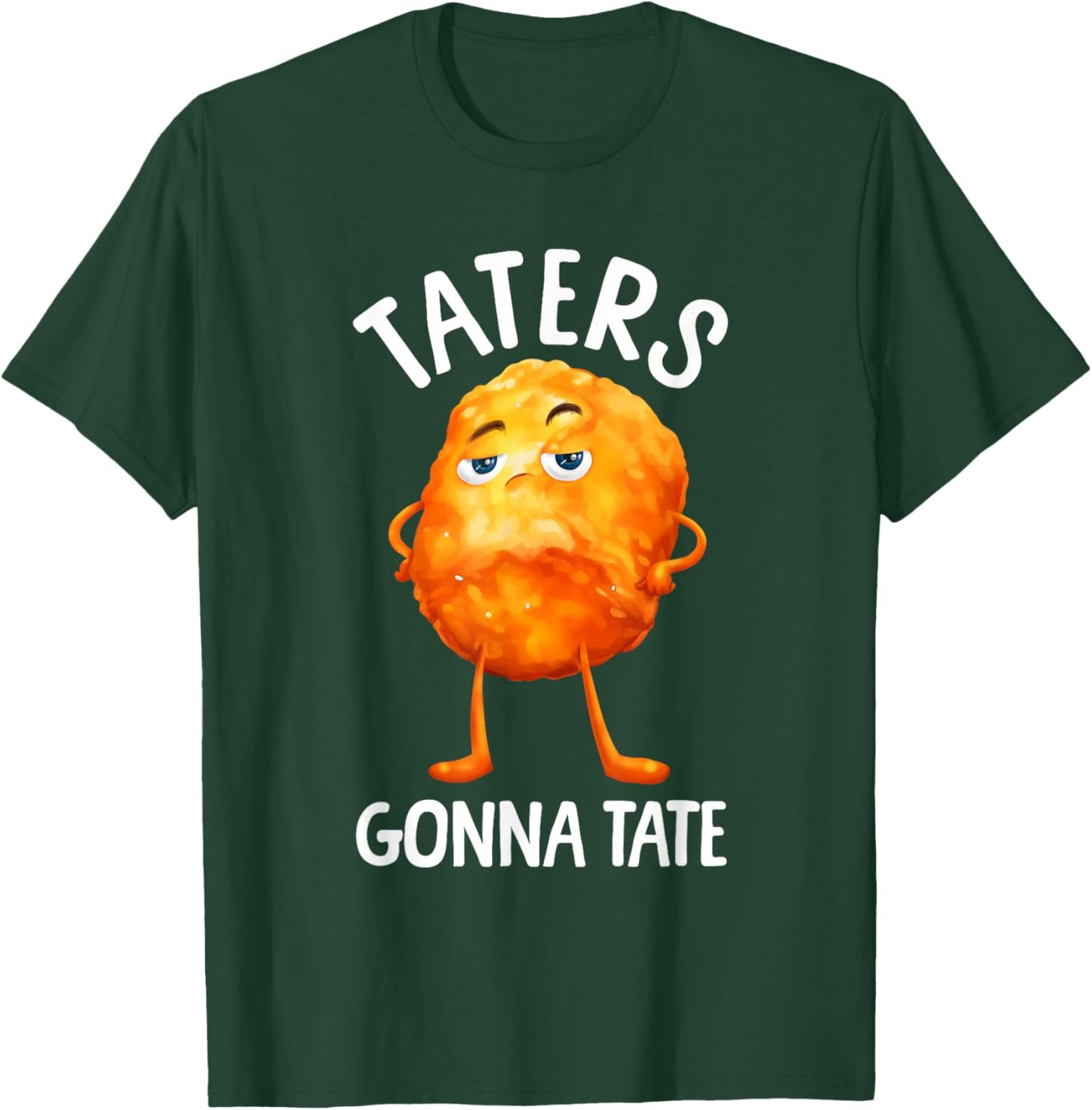 Best Tater Tot Art Women Kids Potato Tater Tot Lover T-Shirt - T-Shirt | Forest
