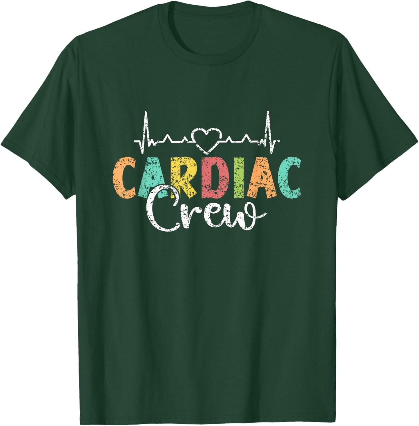 Heart Crew Nursing Cardiology Heart Nurse T-Shirt - T-Shirt | Forest