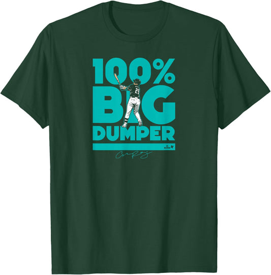 BreakingT Cal Raleigh - 100% Big Dumper - Seattle Baseball , Small, Blue T-Shirt - T-Shirt | Forest