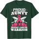 Proud Aunty Of Breast Cancer Warrior Pink Awareness Ribbon T-Shirt - T-Shirt | Forest