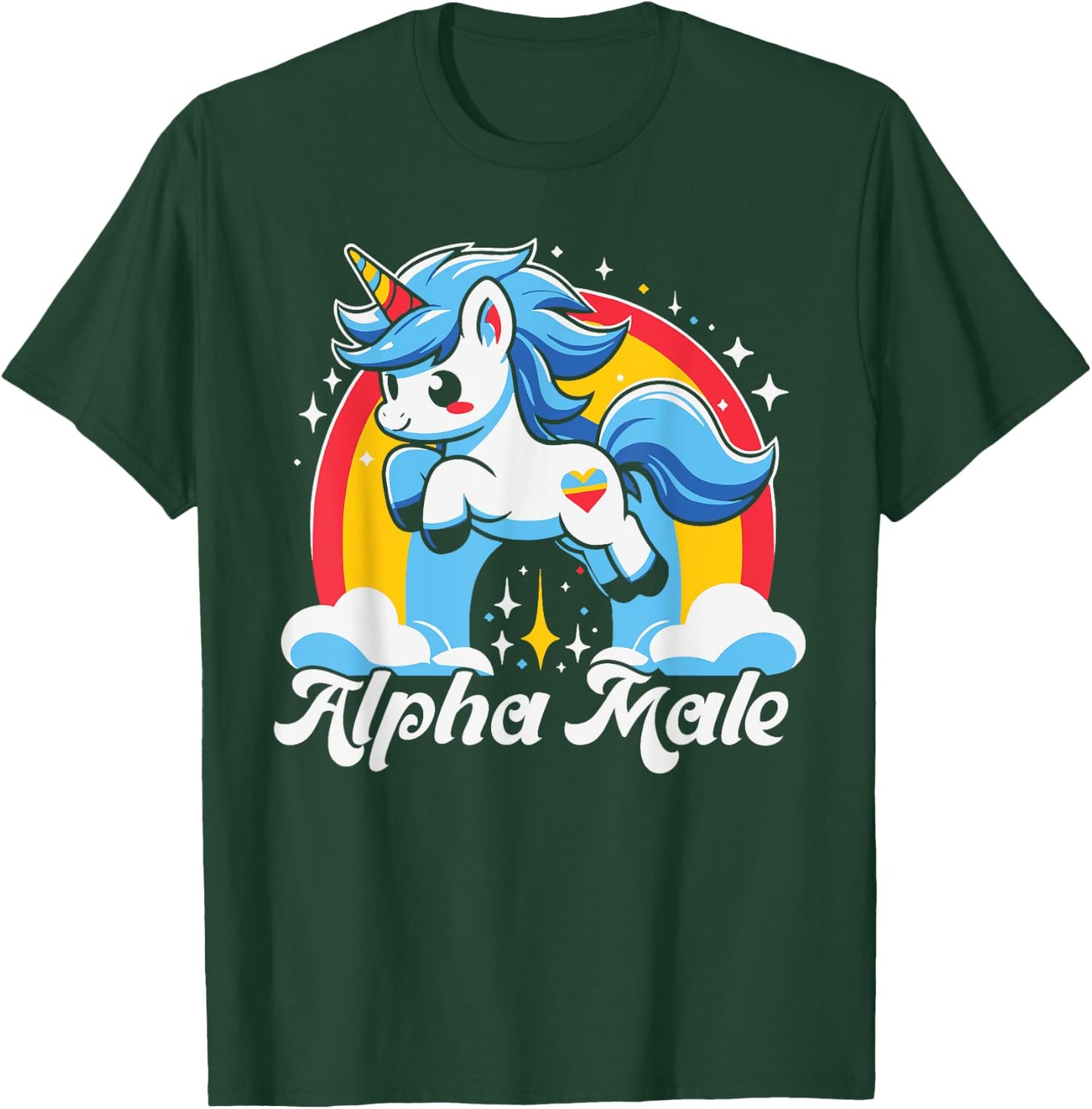 Unicorn Alpha Male Funny Unicorn Lover T-Shirt - T-Shirt | Forest