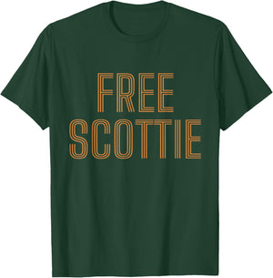 Funny Free Scottie Mug Shot Humour T-Shirt - T-Shirt | Forest