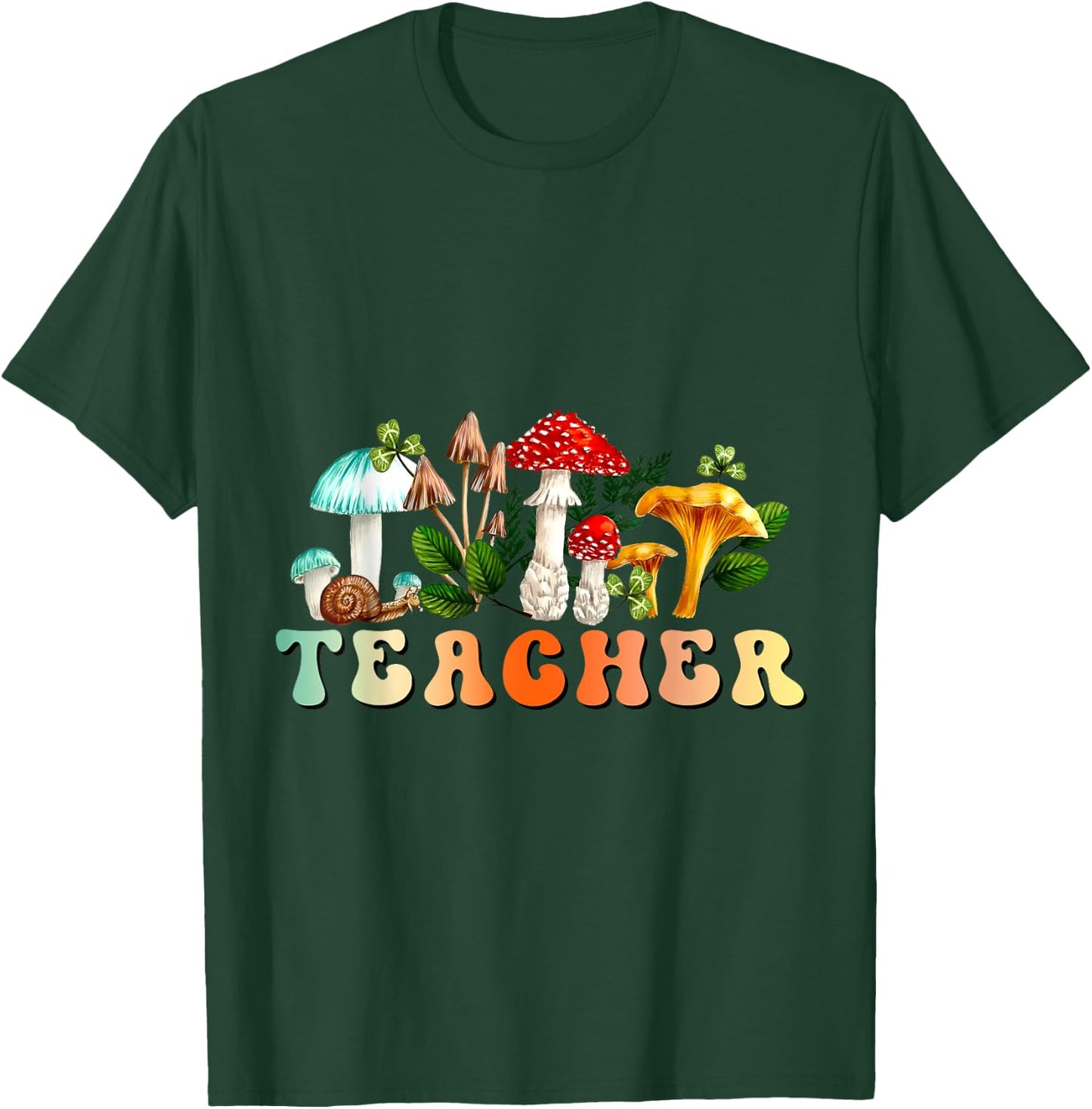 Teacher Mushroom Back To School Appreciation for Teacher T-Shirt - T-Shirt | Forest