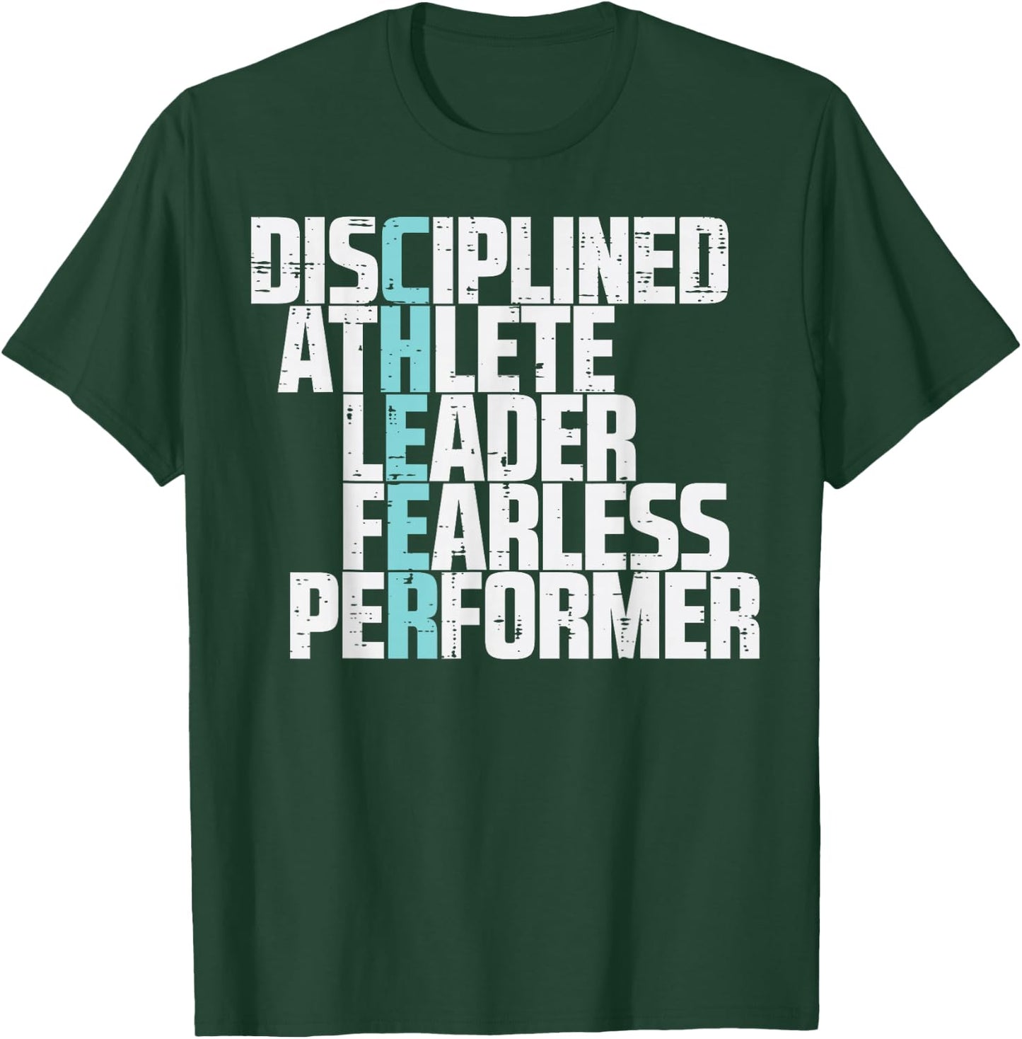 Cheer Disciplined Athlete Leader Cheerleader Women Men Kids T-Shirt - T-Shirt | Forest
