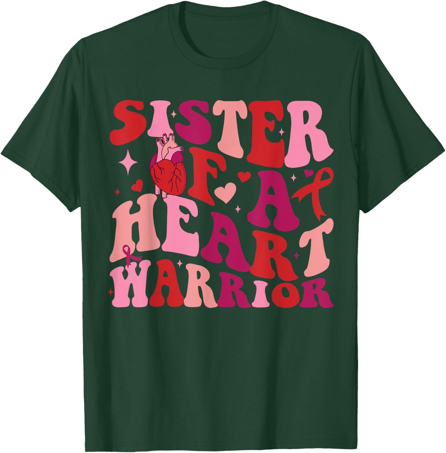 Sister Of A Heart Warrior T-Shirt - T-Shirt | Forest