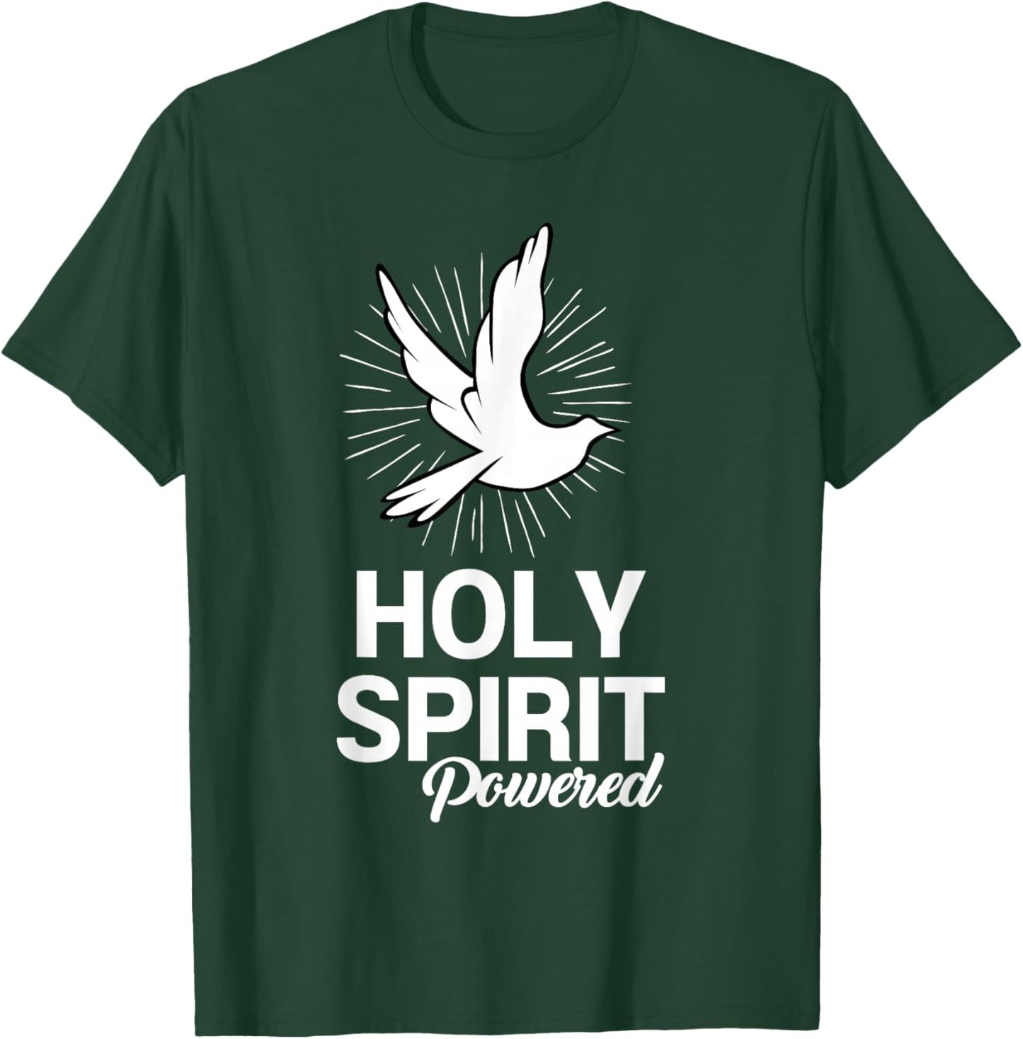 Holy Spirit Dove Powered Christian Gifts T-Shirt - T-Shirt | Forest