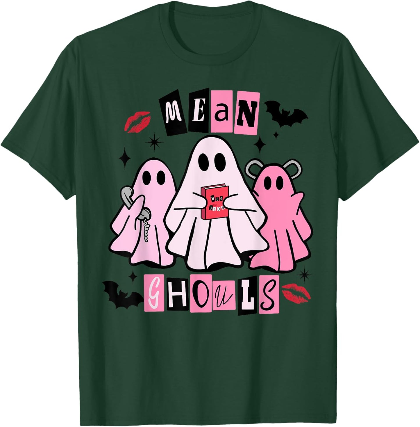 Cute Ghost Mean Ghouls Funny Halloween Costume Spooky Season T-Shirt - T-Shirt | Forest