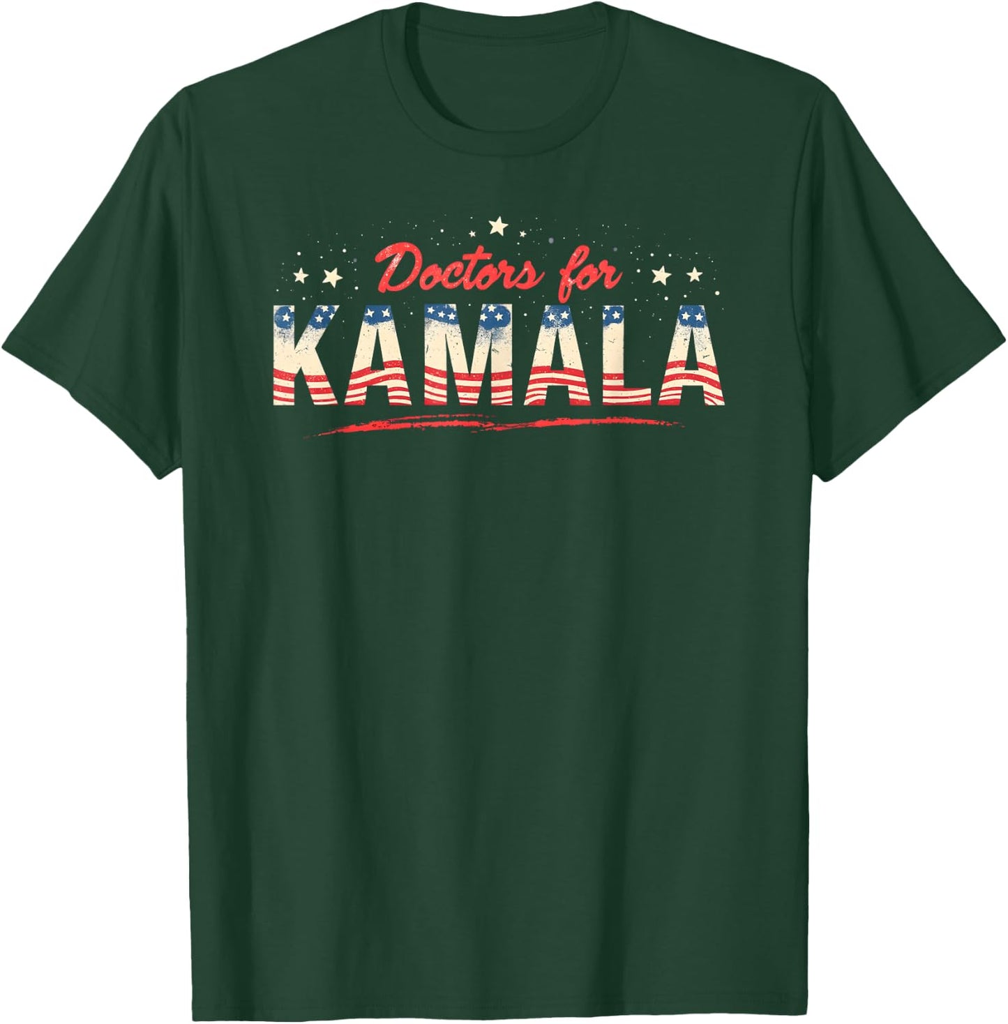 Doctors for Kamala Patriotic American Tim Walz Kamala Harris Men T-Shirt - T-Shirt | Forest